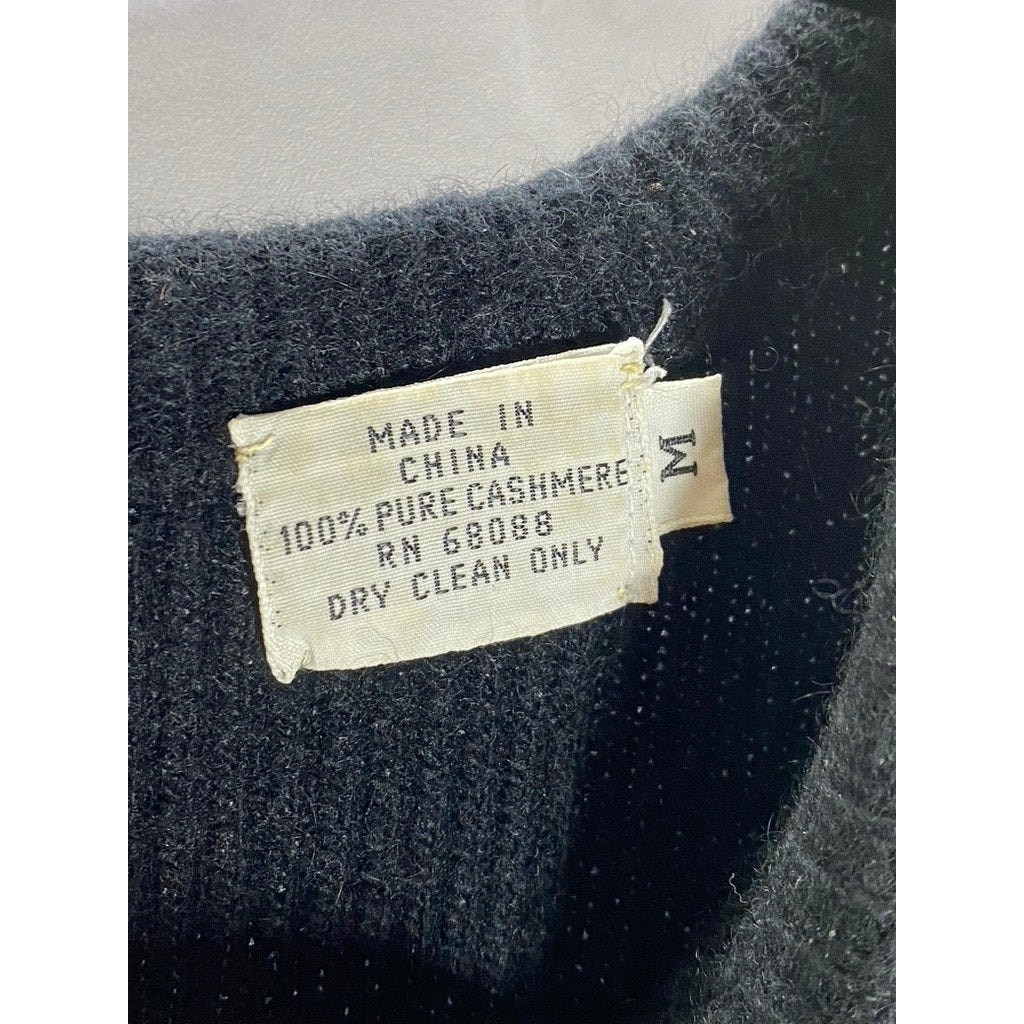 TSE Women's Black Crewneck Knit Pure Cashmere Pullover Sweater SZ M