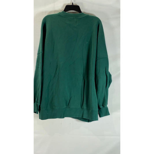 NFL TEAM APPAREL Men's Green Large Logo Green Bay Packers Sweatshirt SZ XL