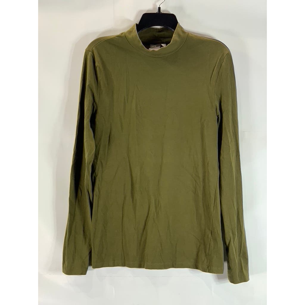 ASOS Men's Olive Green Turtleneck Pullover Lightweight Long Sleeve T-Shirt SZ M