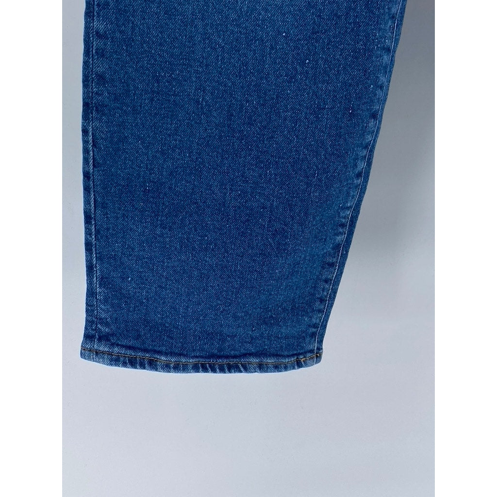 GOOD AMERICAN Women's Medium Blue Denim High-Rise Skinnyish-Leg Jean SZ 18