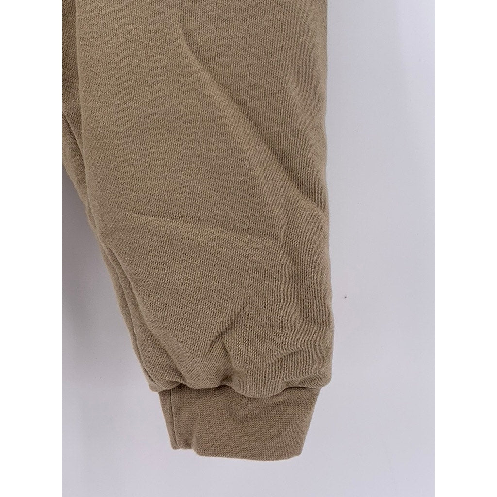 NIKE Kids' Beige Swoosh Logo Sweatpants SZ 6-7Y