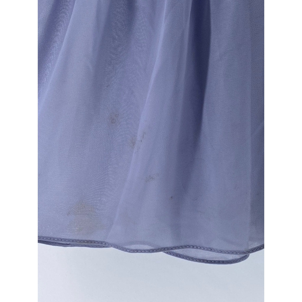 AZAZIE Women's Lilac Sweetheart Neck Short Puff-Sleeve Ruffle-Hem Dress SZ A8