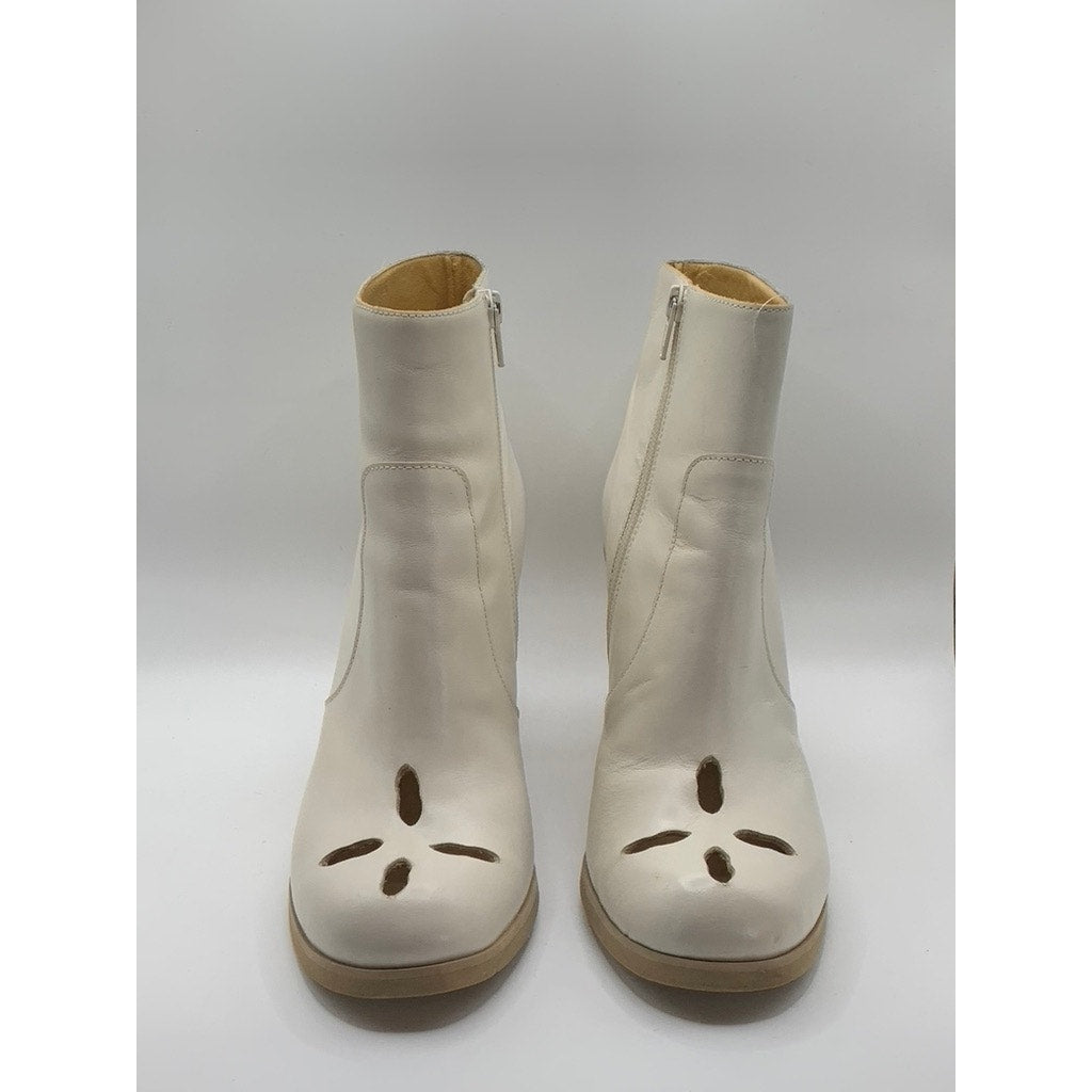 MM6 MAISON MARTIN MARGIELA Women's Cream Perforated Booties SZ 40(US10)