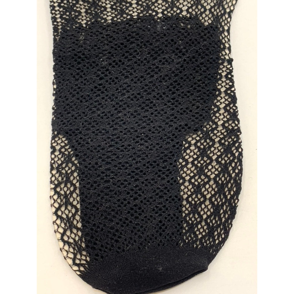 MEMOI Women's Black Diamond Floral Lace Anklet Socks SZ OS