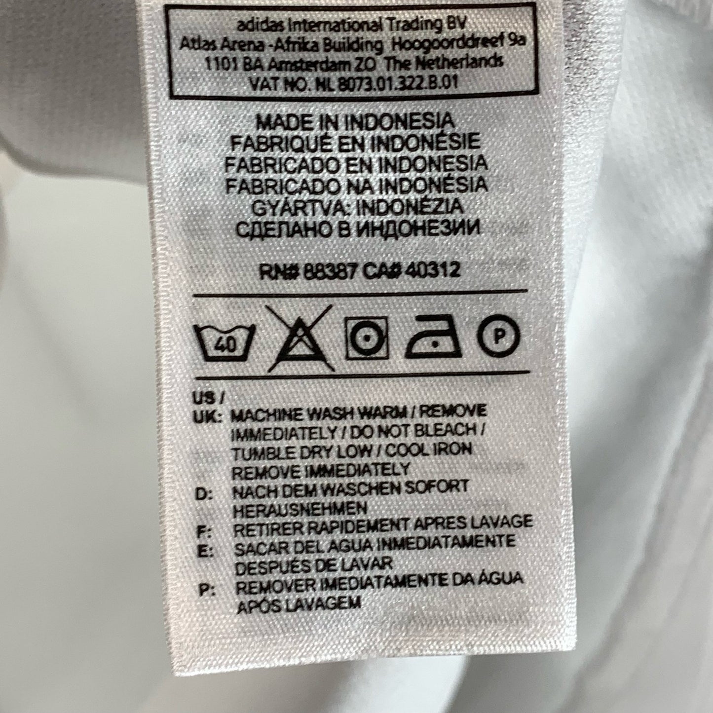 ADIDAS Men's White Performance Basics Short Sleeve Polo Shirt SZ M