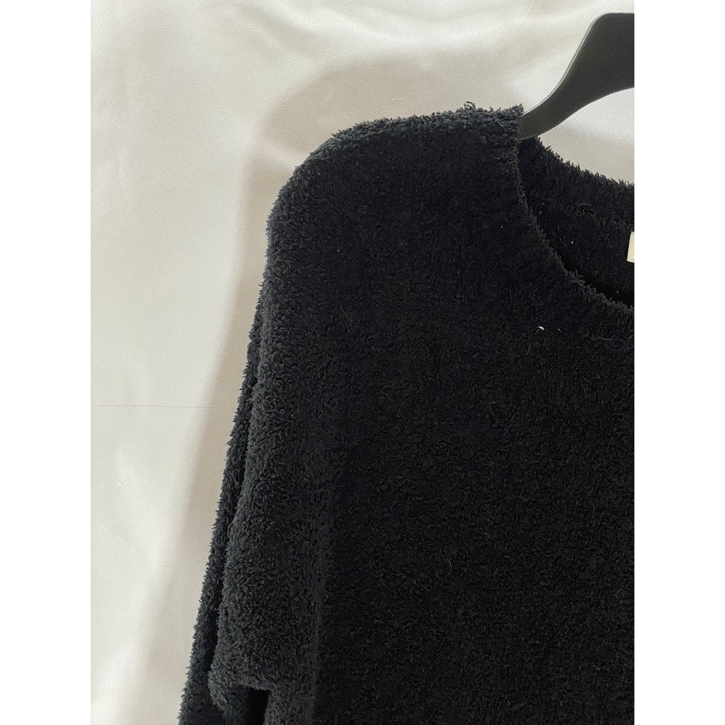 JESSICA SIMPSON Women's Black Cozy Knit Crewneck Long Sleeve Knee Dress SZ XL