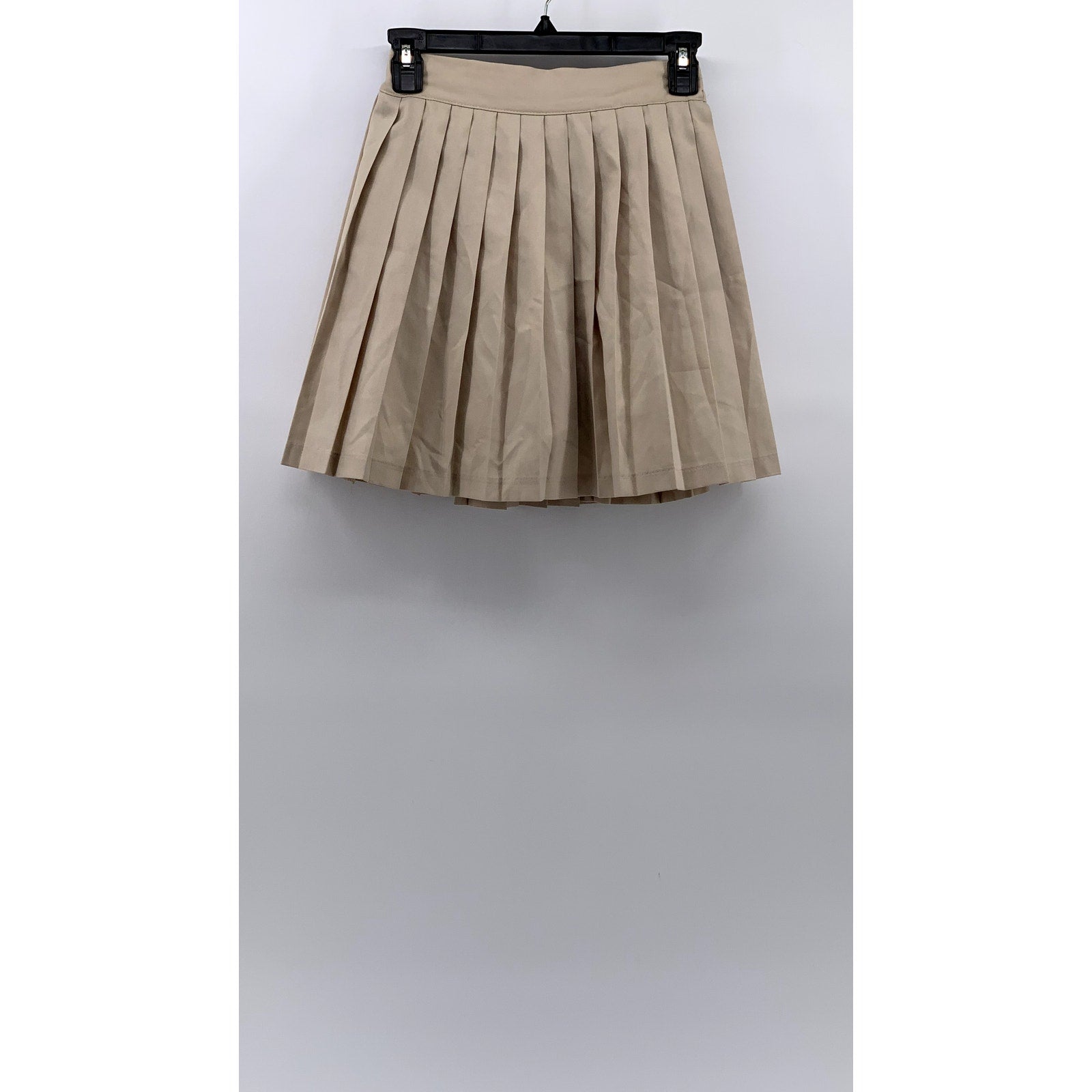3.3 FIELD TRIP Women's Beige Pleated A-Line Mini Skirt SZ OS