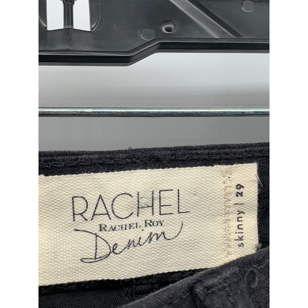 RACHEL RACHEL ROY Women's Black Novelty Skinny Jeans SZ 29