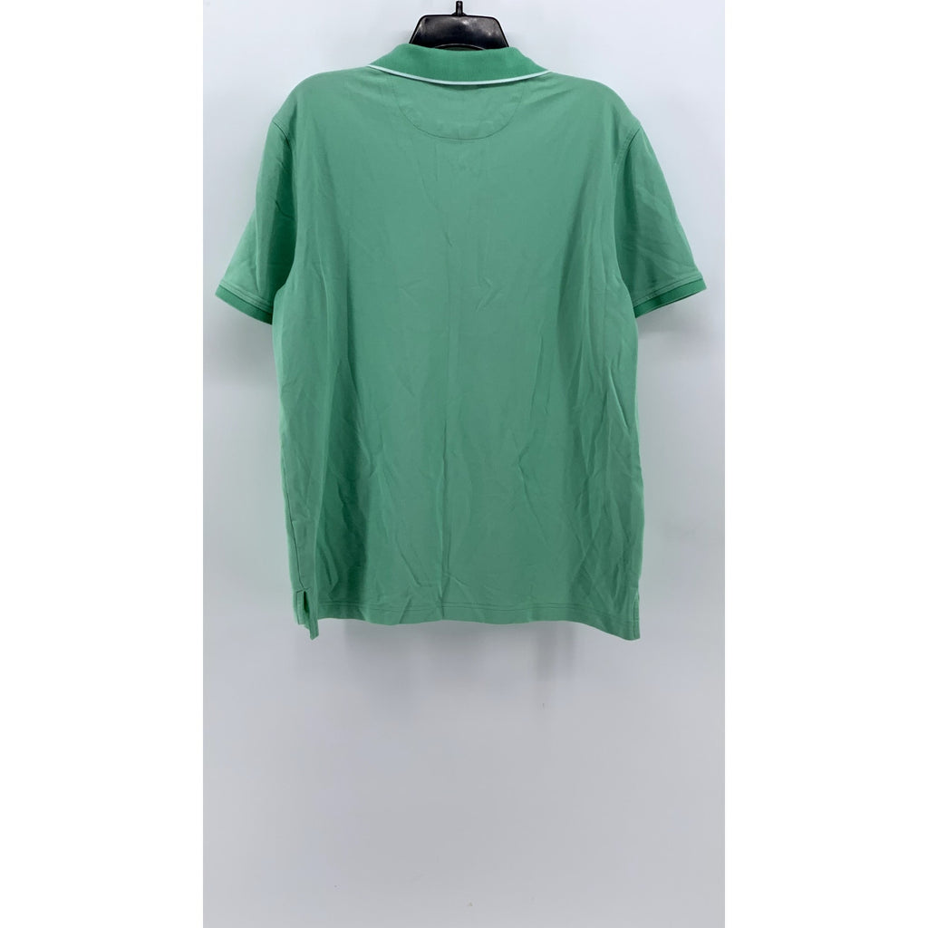 IZOD Men's Green Embroidered Short Sleeve Polo Shirt SZ L