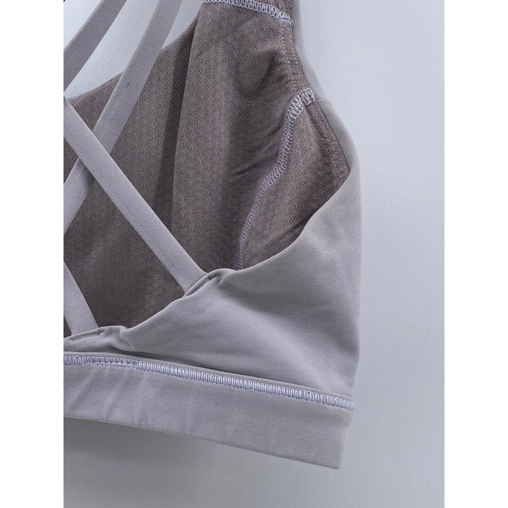 LULULEMON Women's White Strappy Back Energy Active Sports Bra SZ 4