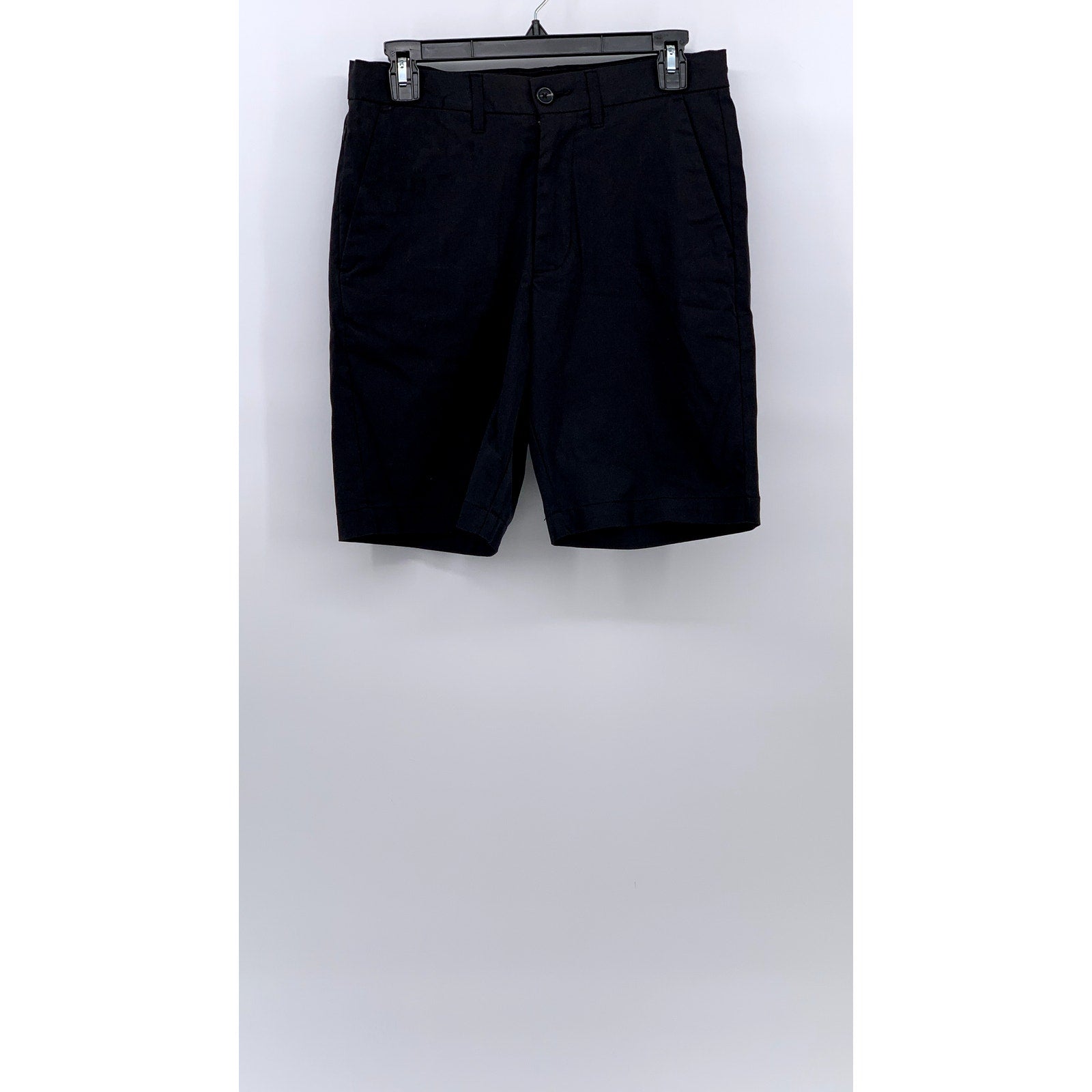 GOODFELLOW & CO Men's Black Linen 9" Flat Front Tech Casual Shorts SZ 28