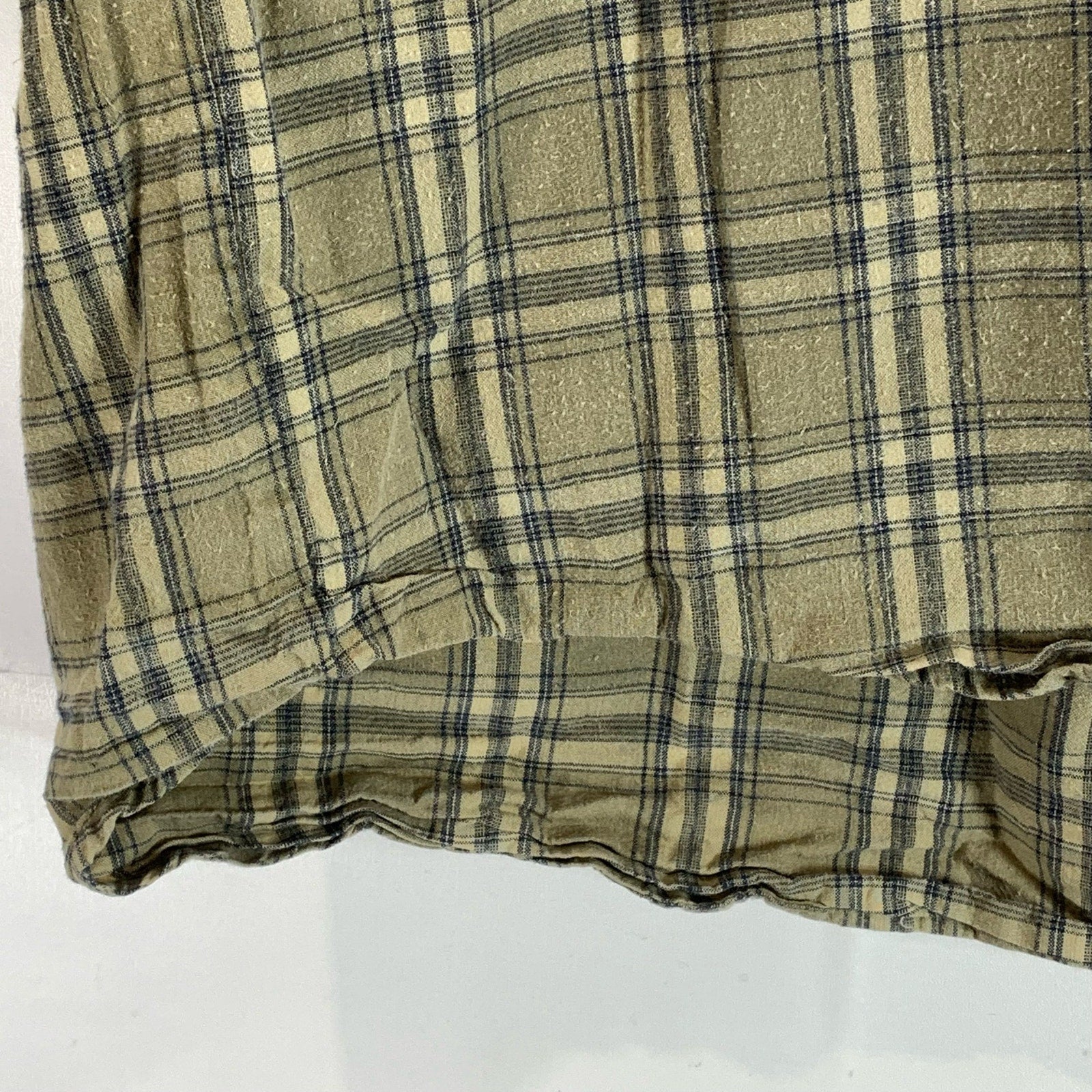FIELD & STREAM Men's Tan Plaid Regular-Fit Button-Up Short Sleeve Shirt SZ L