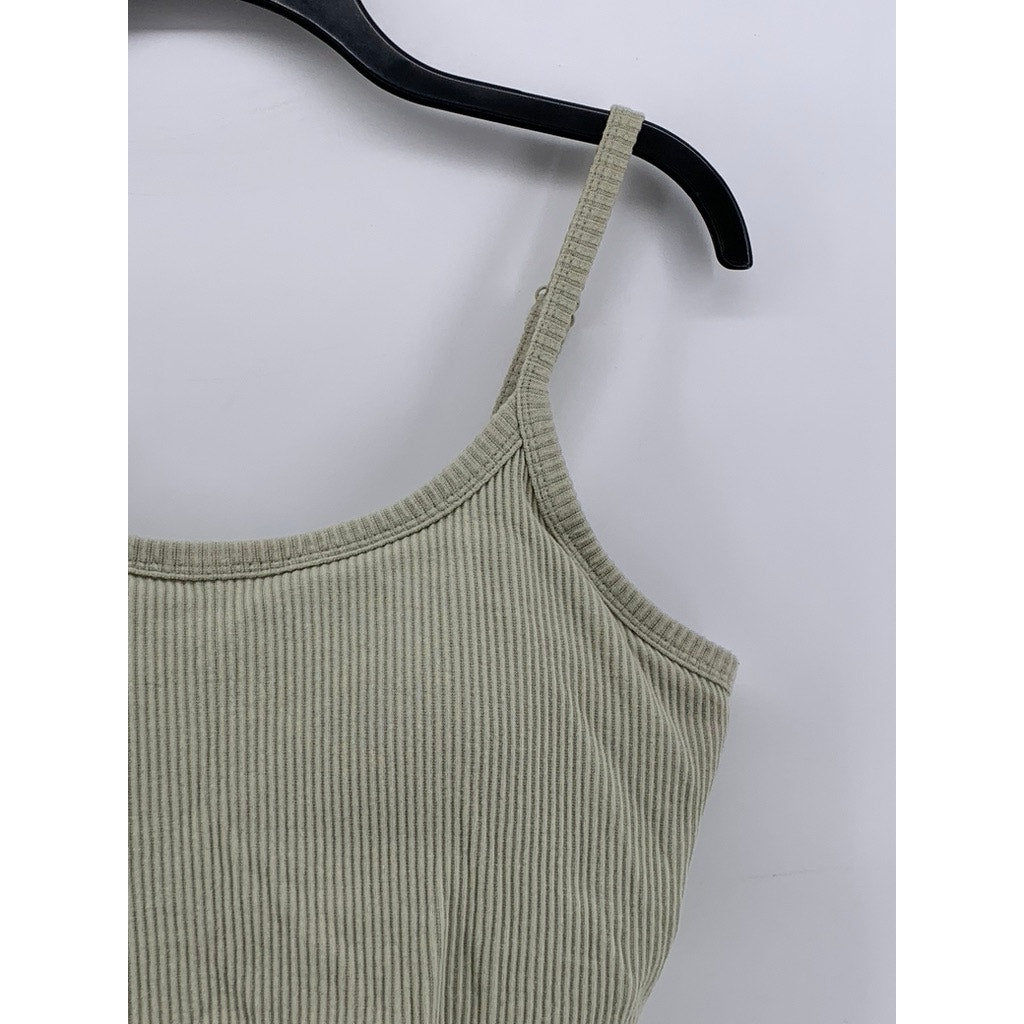 KLASSY NETWORK Women's Green Ribbed Sports Bra SZ 2XL