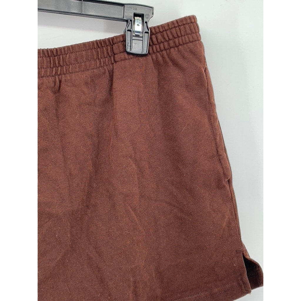 WILD FABLE Women's Brown Casual Relaxed-Fit Pull-On Shorts SZ L