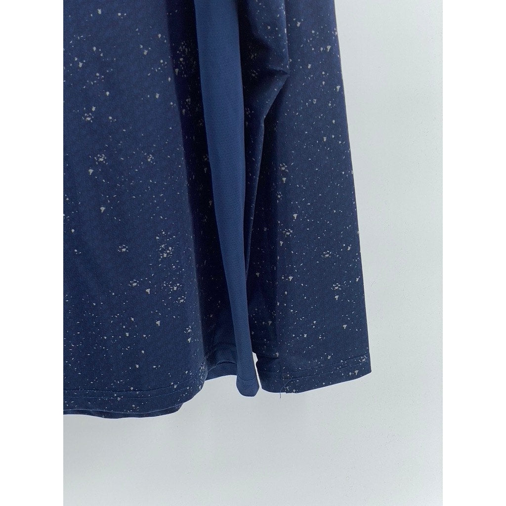 CASTORE Men’s Navy Blue Printed Proteous Long Sleeve Crewneck T-Shirt SZ L