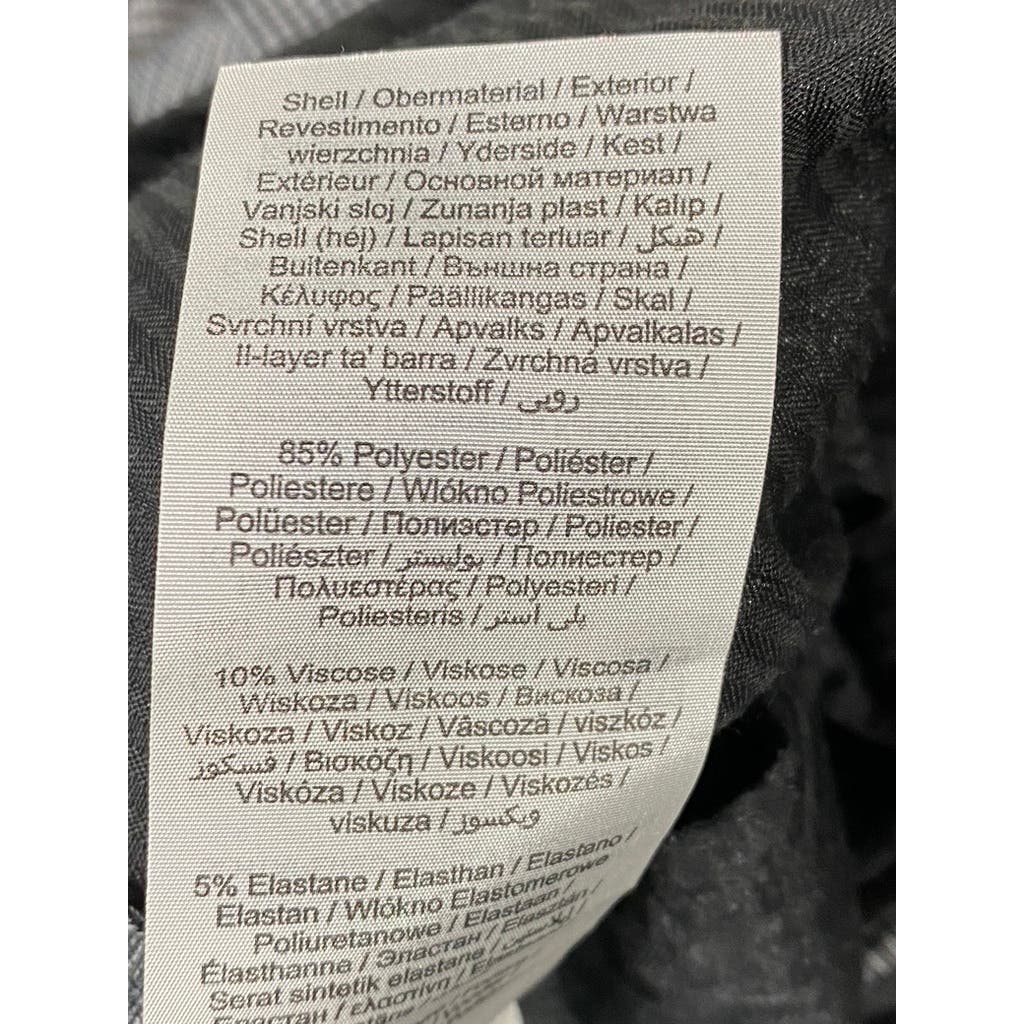 SELECTED HOMME Men's Charcoal Plaid Slight Tapered Jersey Cropped Pants SZ XL