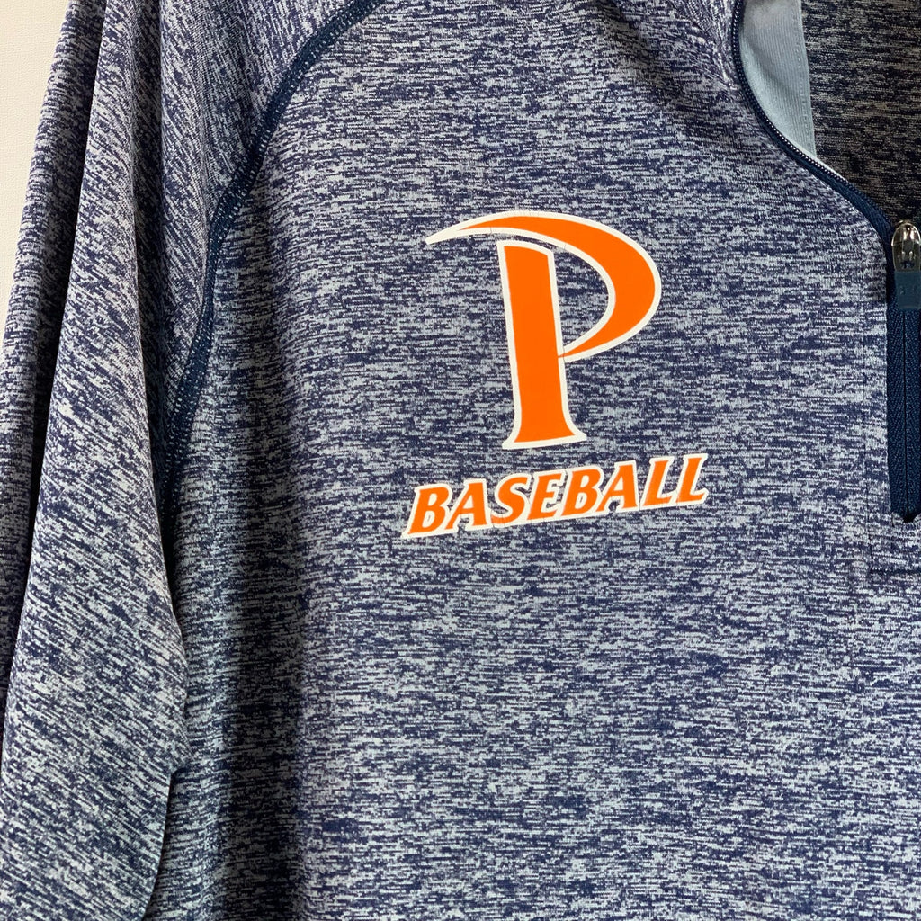 UNDER ARMOUR Men's Blue Pepperdine Waves Quarter-Zip Loose-Fit Shirt SZ XL