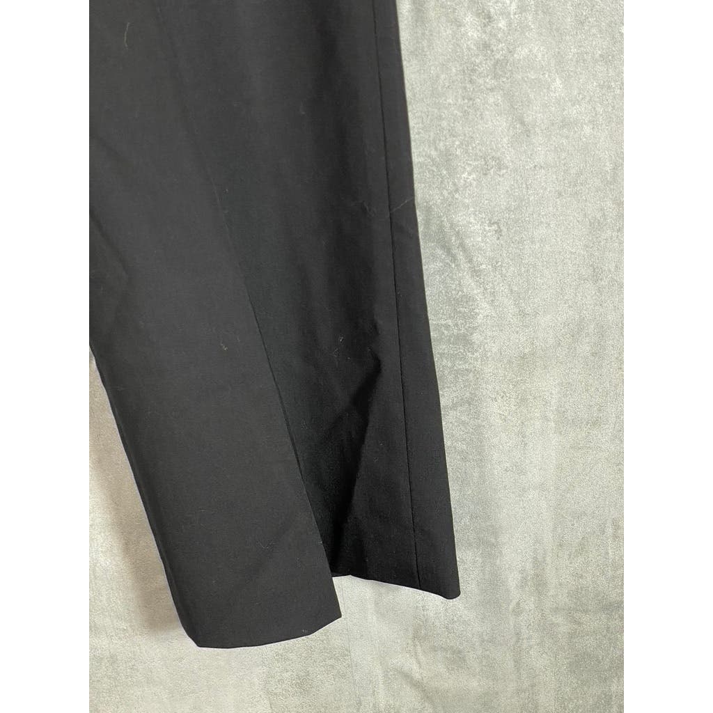 BANANA REPUBLIC Women's Petite Black Solid Martin-Fit Straight-Leg Trouser SZ12P