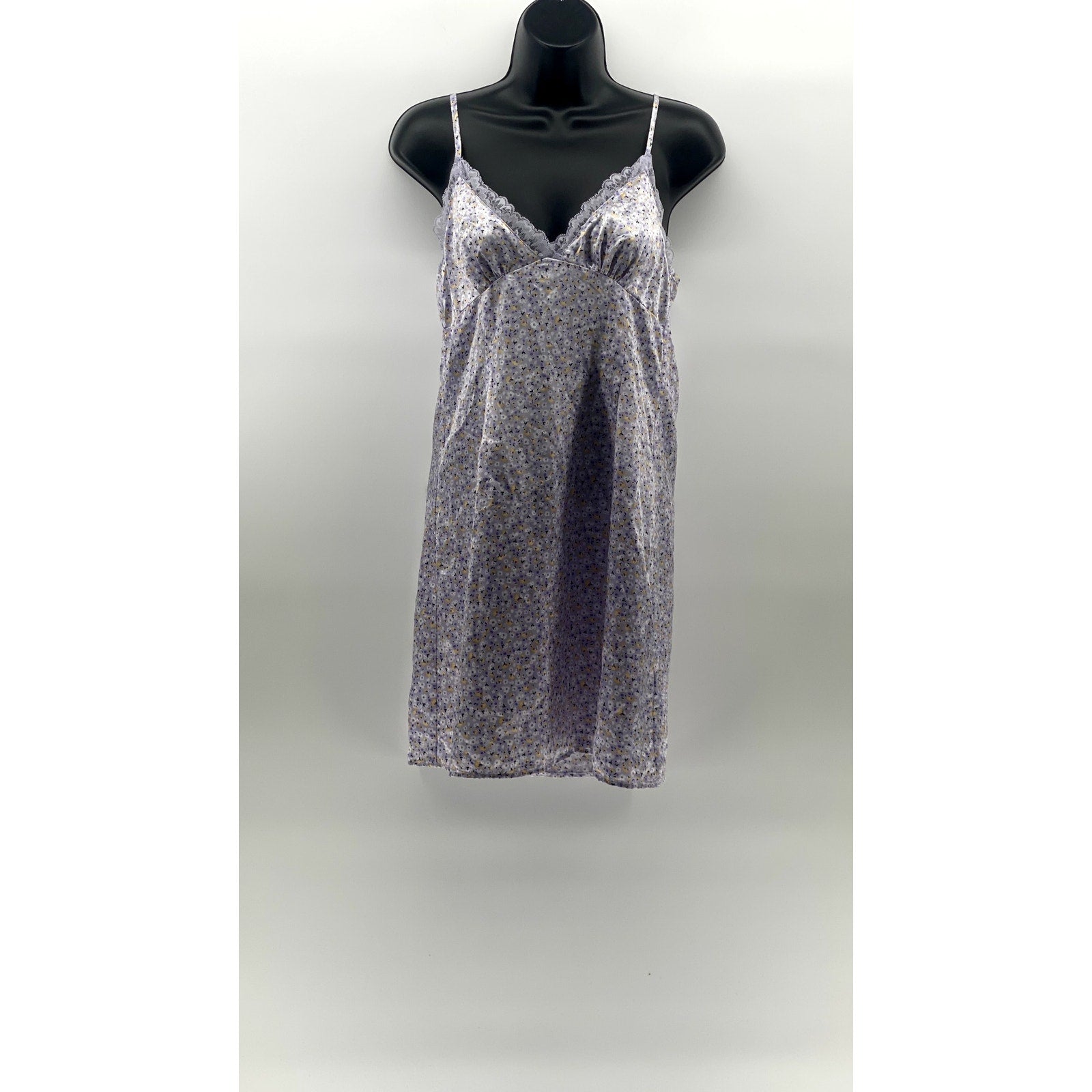 DIVIDED By H&M Women's Light Purple Floral Lace-Trim V-Neck Mini Dress SZ XS