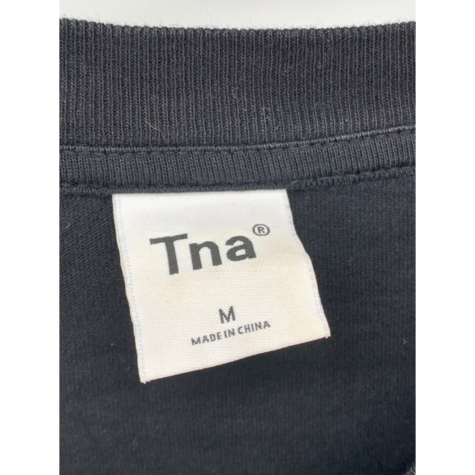 TNA Women's Black Crewneck Embroidered Logo Casual Pullover Sweatshirt SZ M