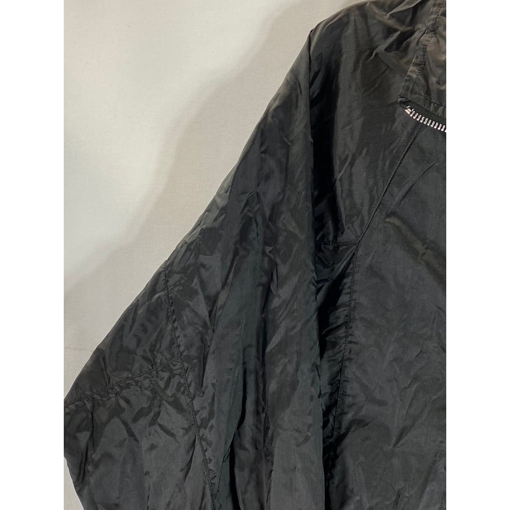 FILLING PIECES Men's Black/Purple Colorblock Zip-Up Lightweight Jacket SZ M