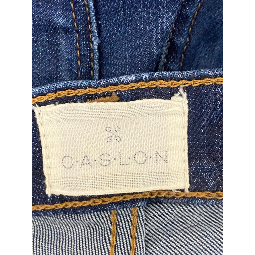 CASLON Women's Dark Blue Indigo Skinny-Leg Regular-Fit Five-Pocket Jean SZ 25/0