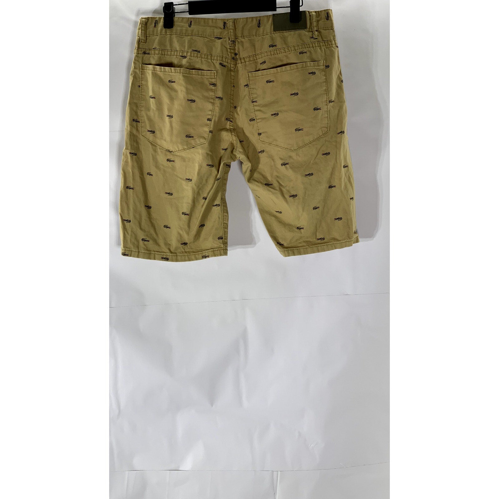 JEANS FASHION Men's Tan Alligator Print Chino Shorts SZ 34