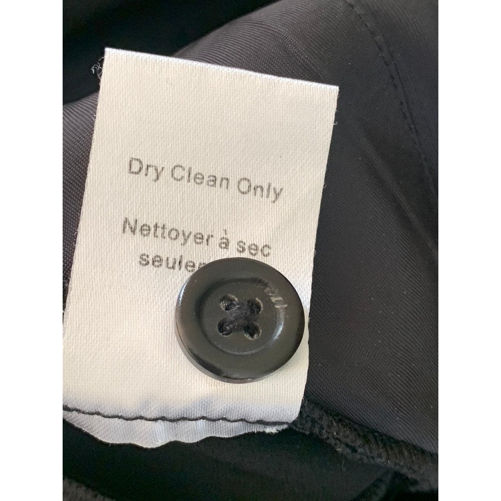 A MOVEABLE FEAST Women's Black Solid Wide-Leg Straight Pant SZ 2