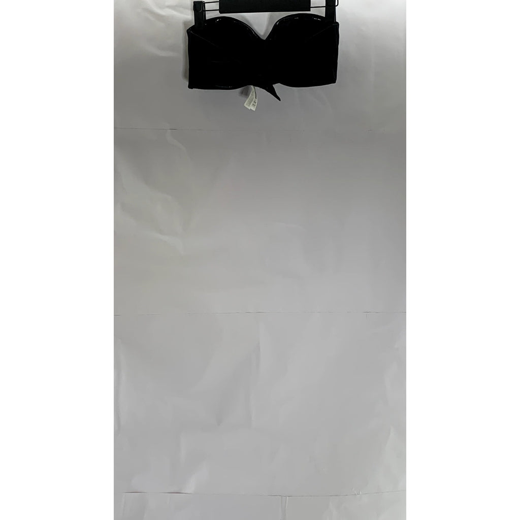 DELMIRA Women's Black Strapless Minimizer Seamless Bandeau Unlined Bra SZ 36C