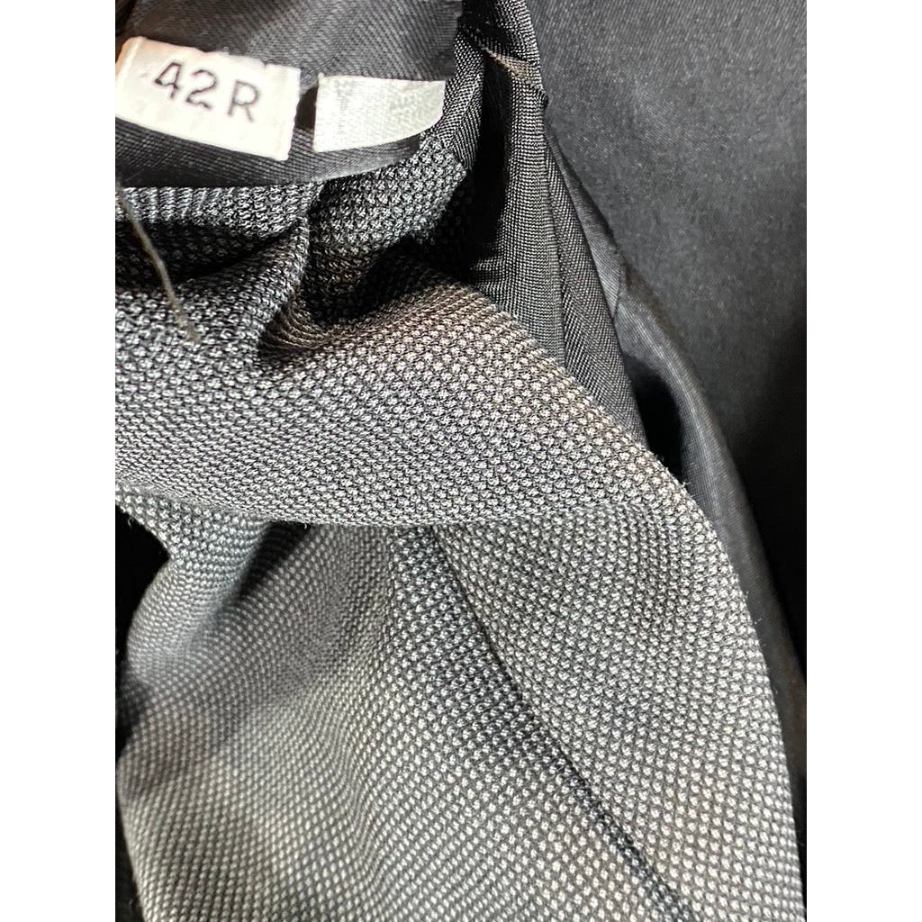 NINO CERRUTI PARIS Men's Gray Vintage Wool Regular-Fit Two-Button Blazer SZ 42R