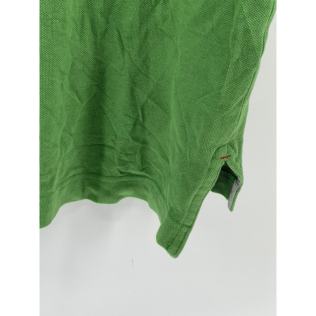 TOMMY HILFIGER Men's Green Classic-Fit Short Sleeve Casual Polo Shirt SZ M