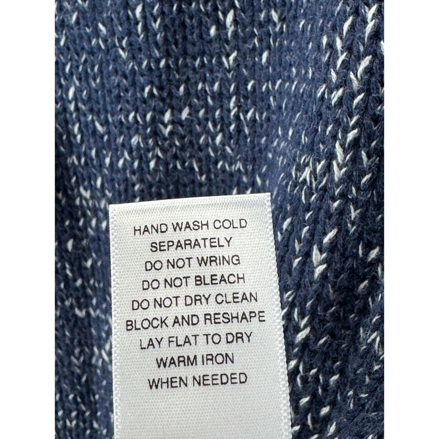 MICHAEL STARS Men's Navy/Gray Suede Yoke Crewneck Knit Pullover Sweater SZ L