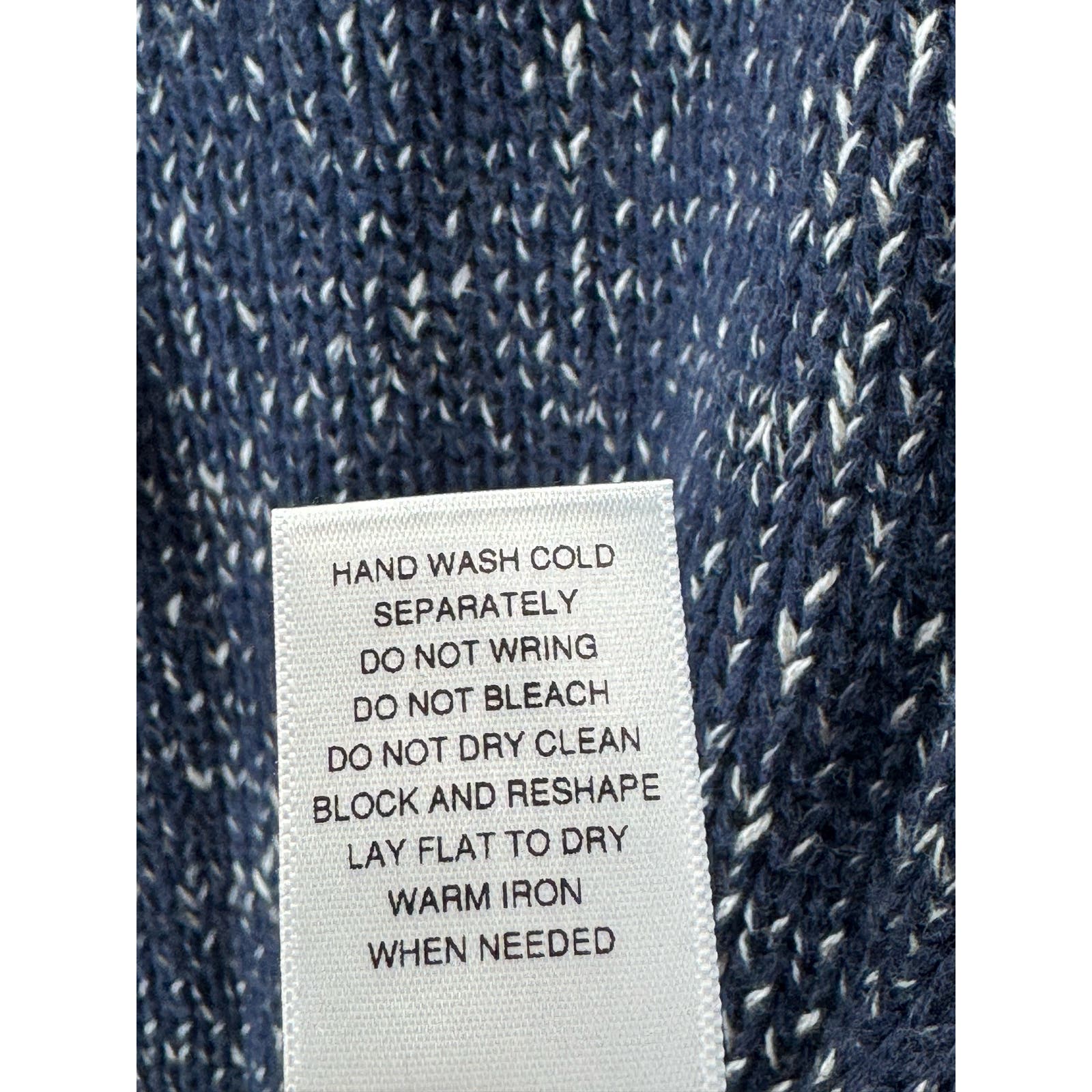 MICHAEL STARS Men's Navy/Gray Suede Yoke Crewneck Knit Pullover Sweater SZ L