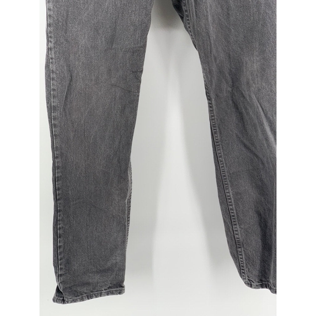 LEE Men’s Gray Denim Regular-Fit Straight-Leg Jeans SZ 34x32