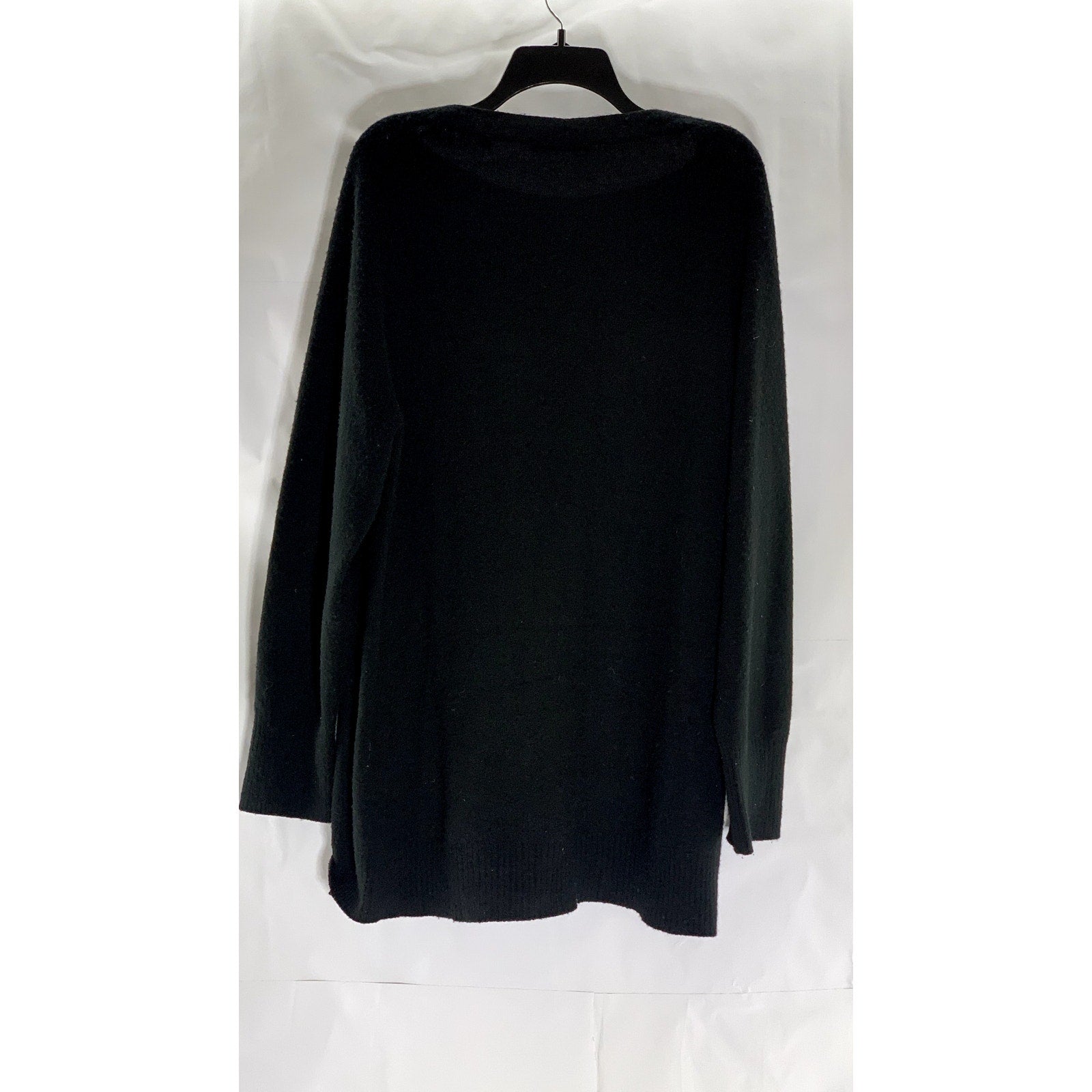 VINCE. Women's Black Solid Wool-Cashmere Boatneck Pullover Sweater SZ L