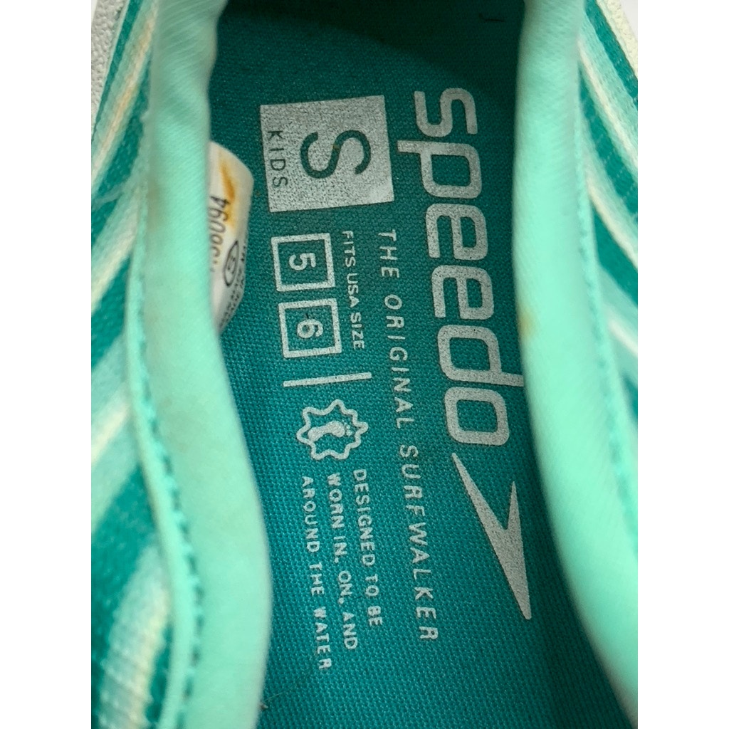 SPEEDO Toddler Girls' Green Printed Shore Explorer Water Shoes SZ S (5/6)