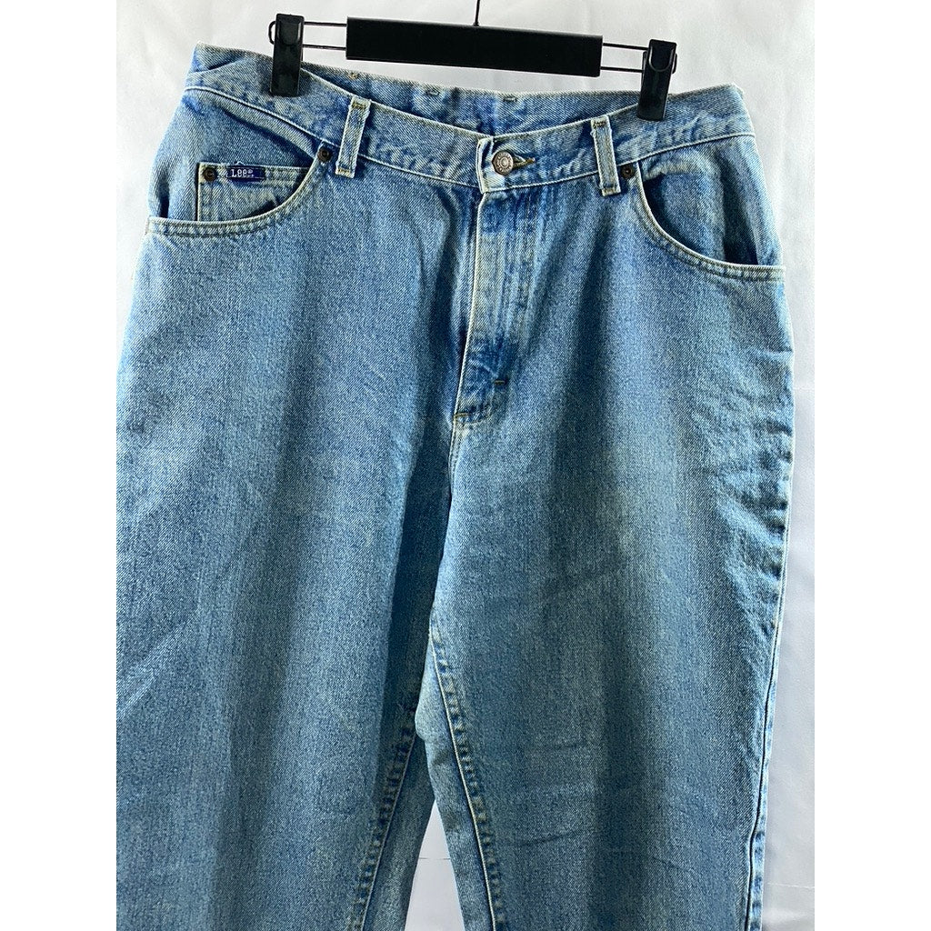 LEE Women’s Blue Denim Slim-Leg Mom Jean SZ 32