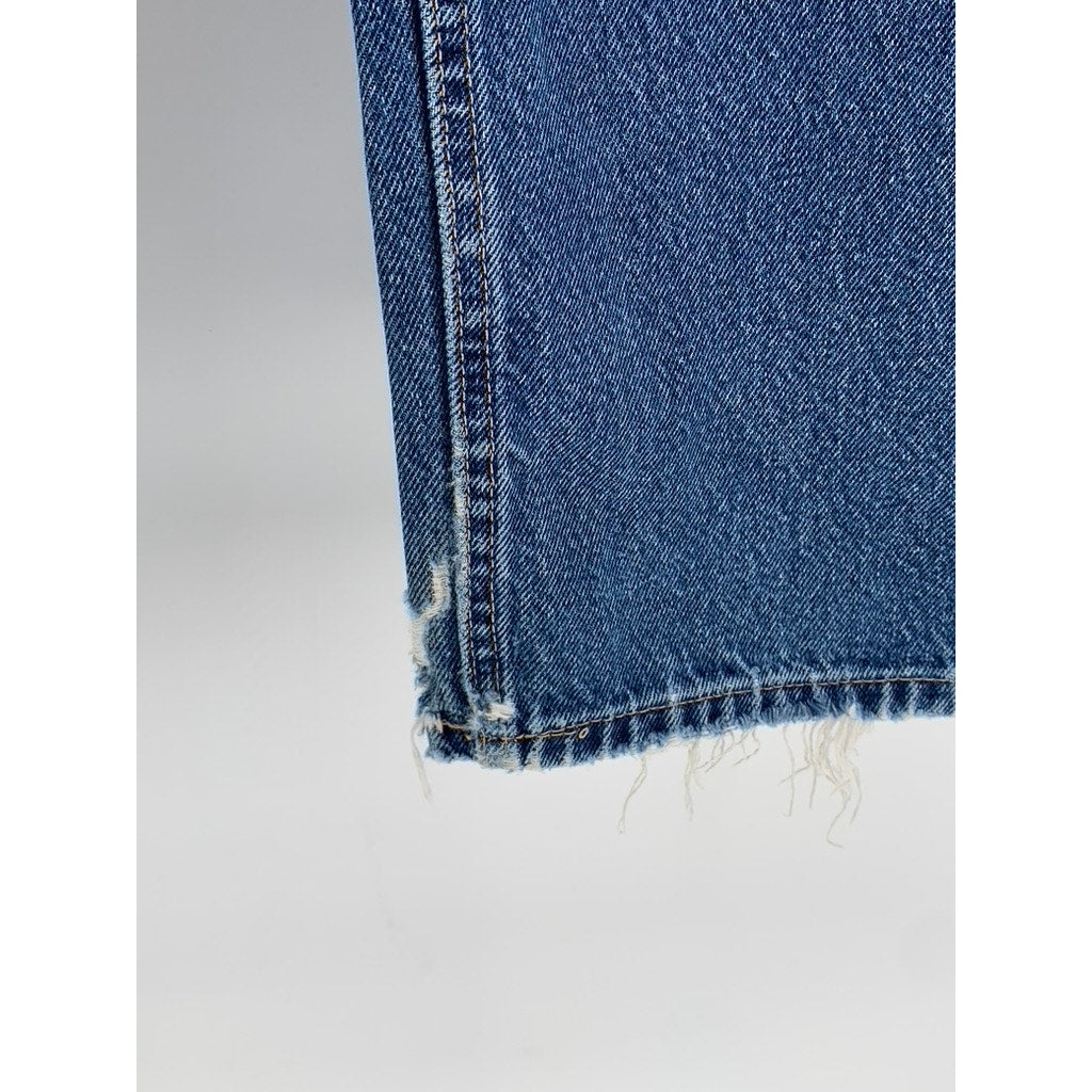 WRANGLER Men's Blue Vintage Distressed Regular-Fit Jeans SZ 33X30