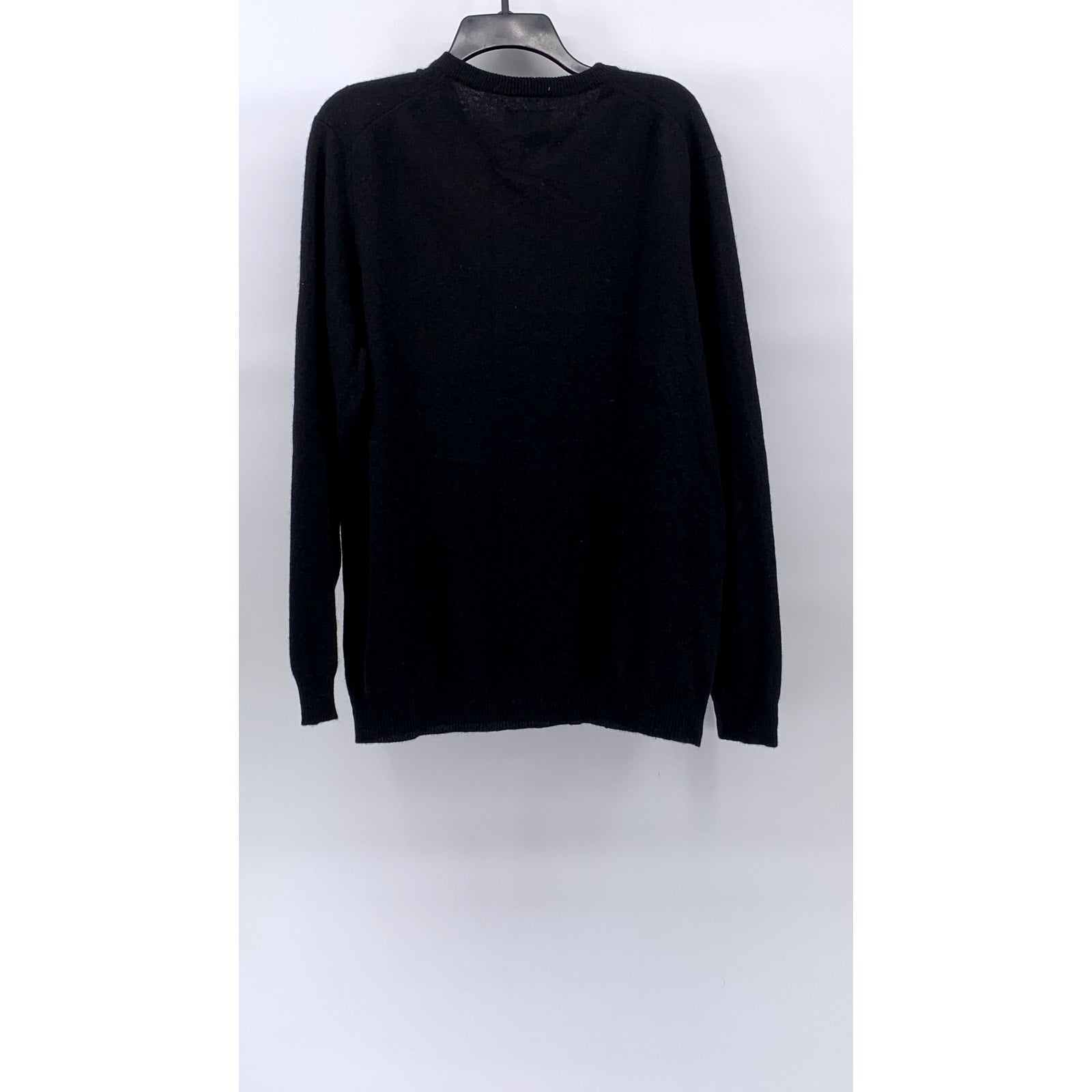CLUB ROOM Men’s Black Luxury Cashmere V-Neck Long Sleeve Knit Sweater SZ L