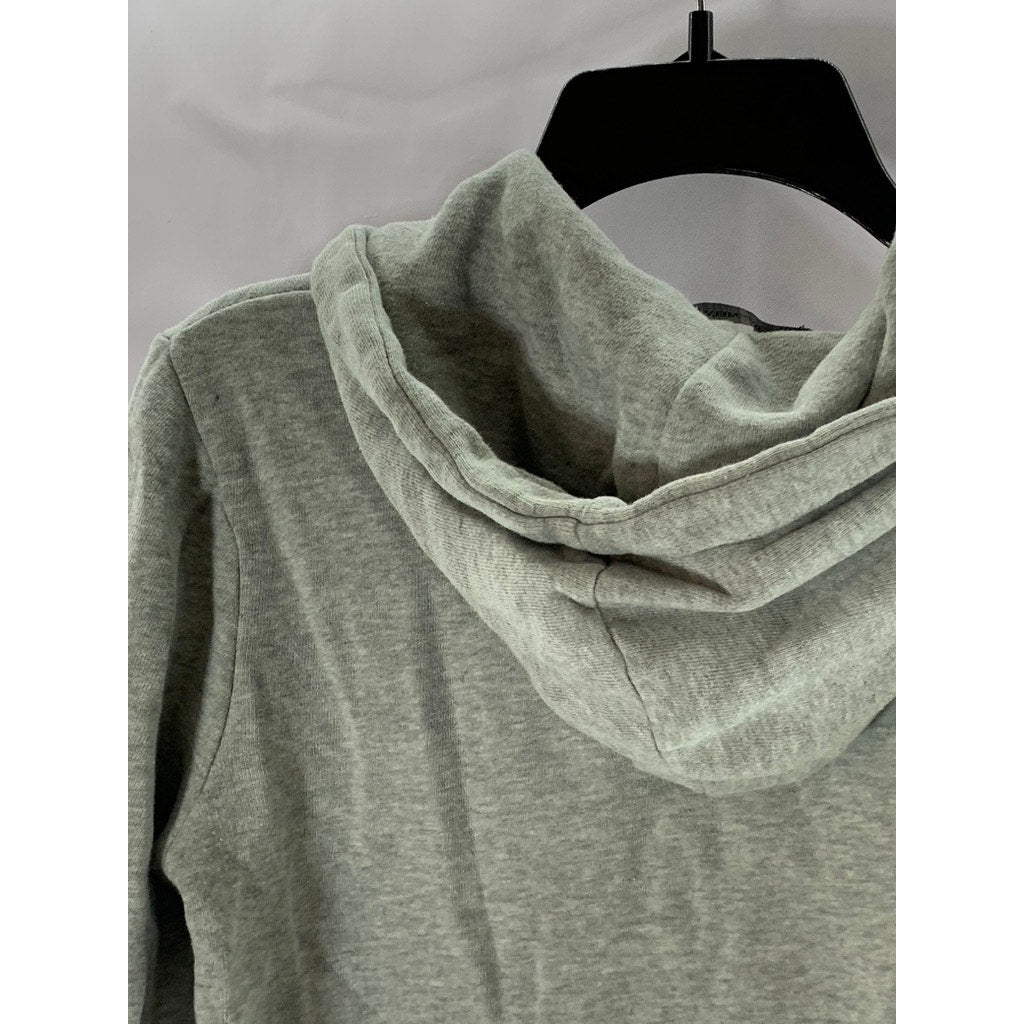 BRANDY MELVILLE Women's Gray Crystal Zip-Up Hooded Long Sleeve Sweater SZ S
