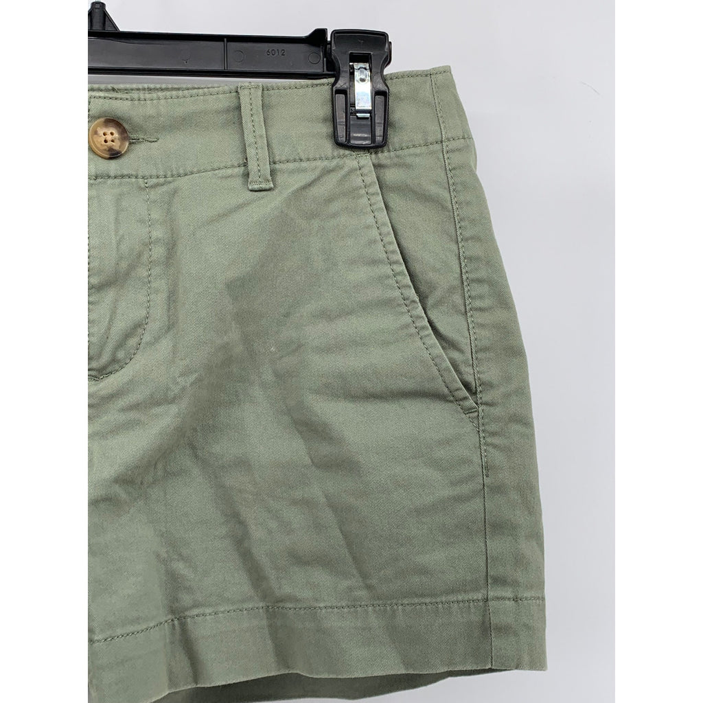 LOFT Women's Petite Olive Green Monroe Casual 4" Chino Shorts SZ 00P