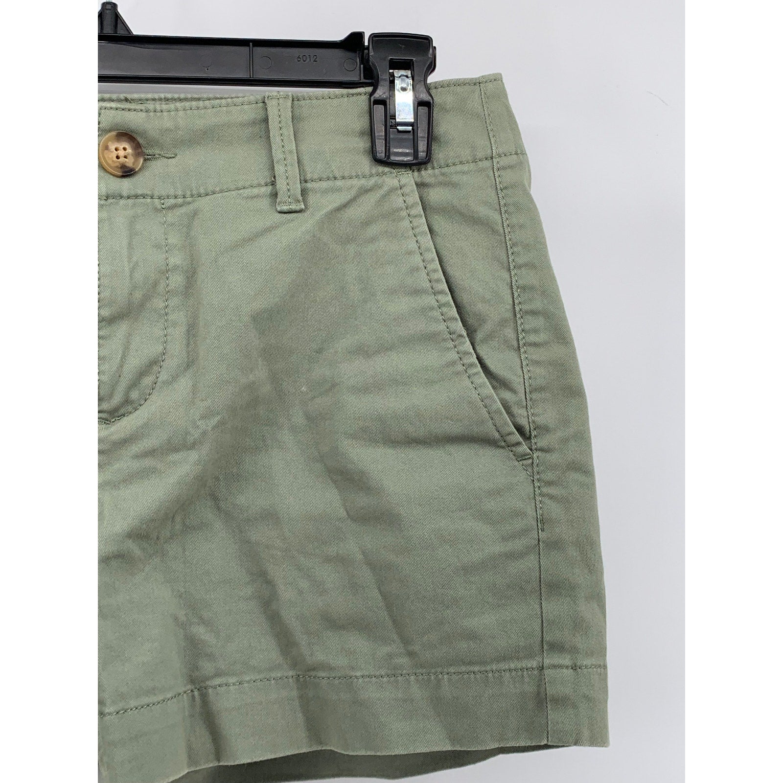 LOFT Women's Petite Olive Green Monroe Casual 4" Chino Shorts SZ 00P