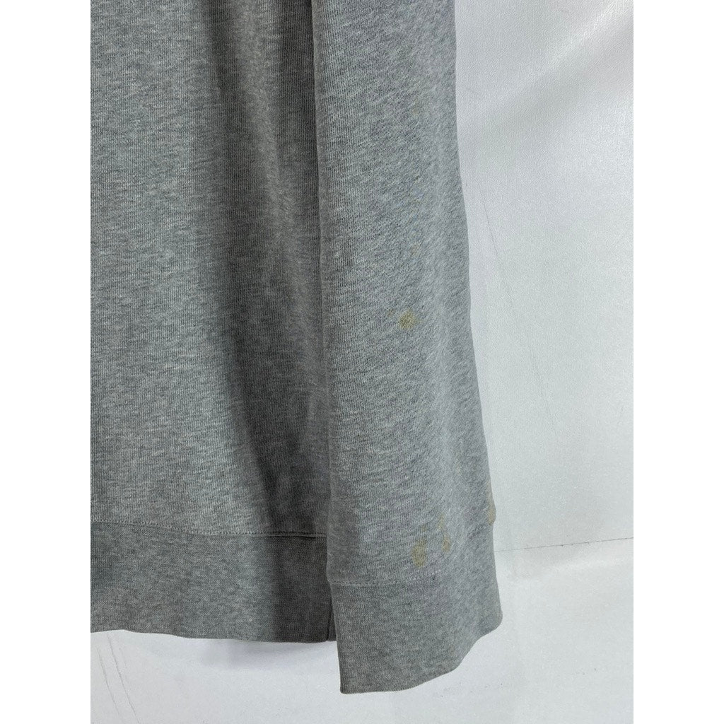 A.P.C RUE MADAME PARIS Men's Heather Gray APC19-87 Logo Crewneck Sweatshirt SZXL