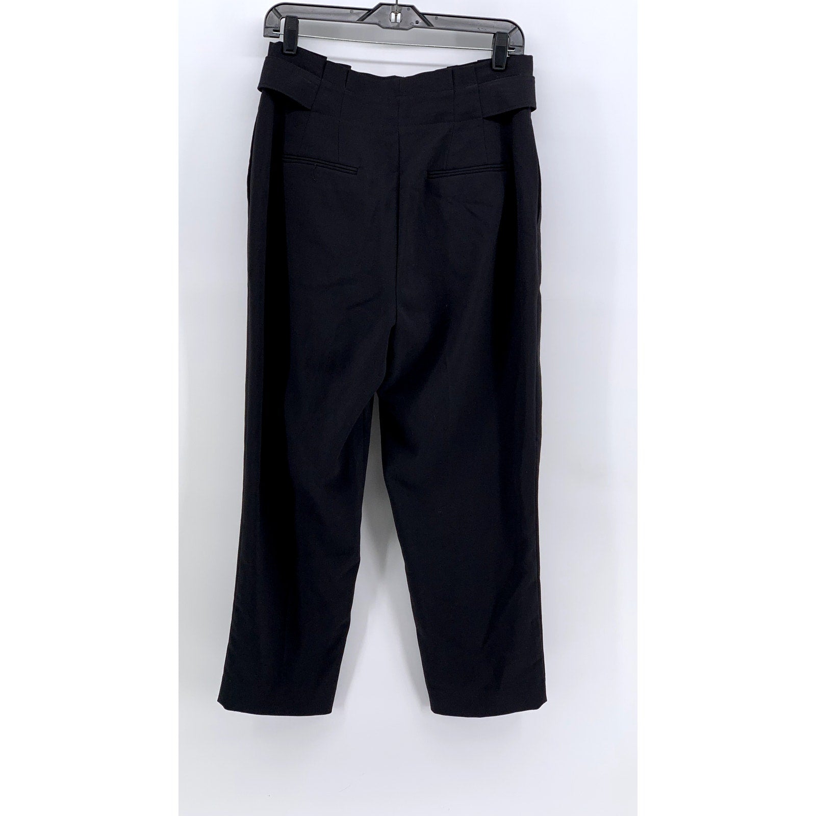 ANN TAYLOR Women's Petite Black Pleated Slim Leg Pants SZ 8P
