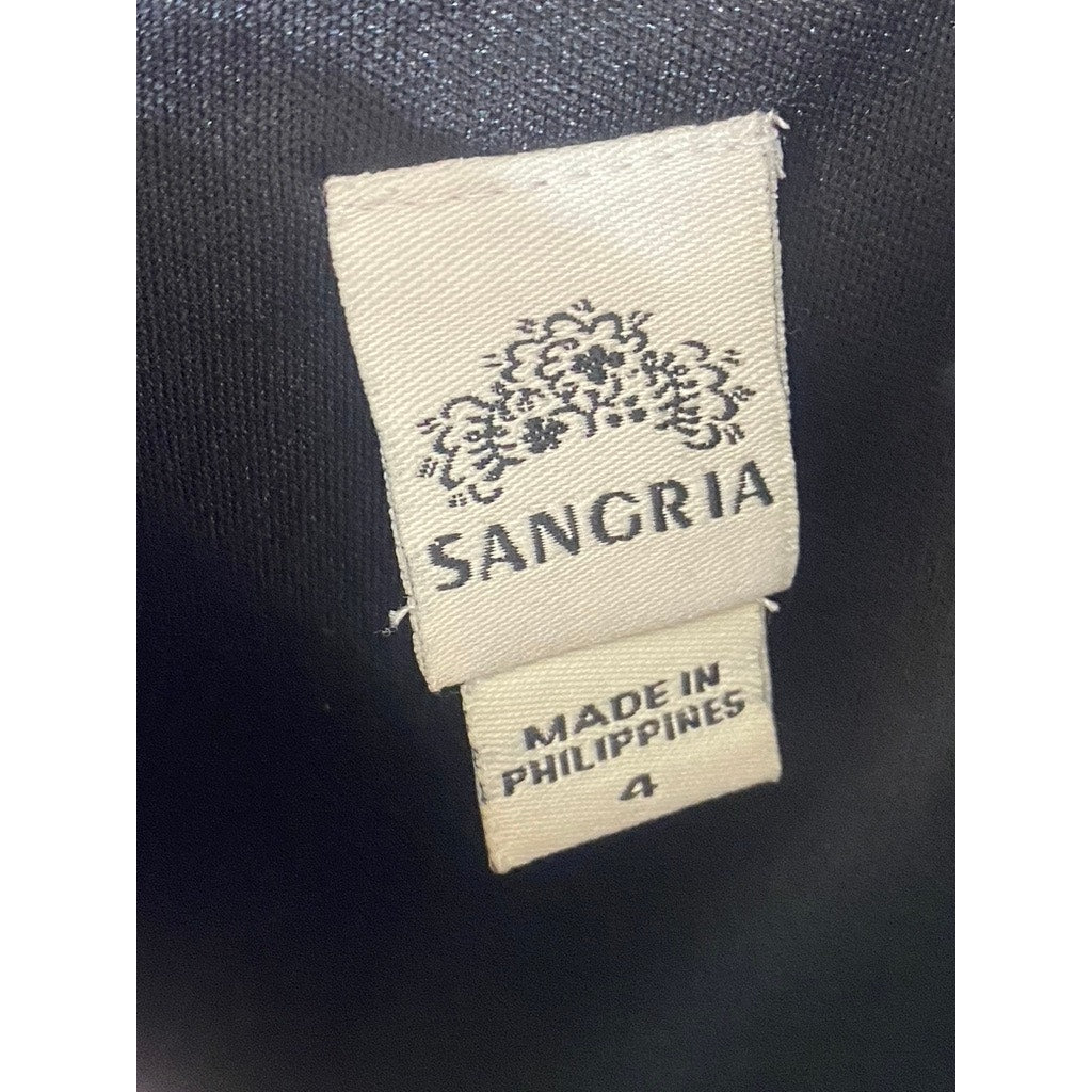 SANGRIA Women's Black Layered Straight-Neck Bodycon Mini Cocktail Dress SZ 4