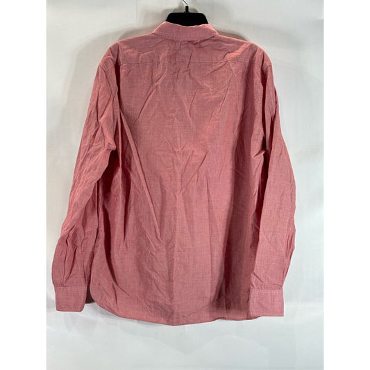 J. CREW Men's Red Slim-Fit Cotton Button-Up Long Sleeve Shirt SZ L