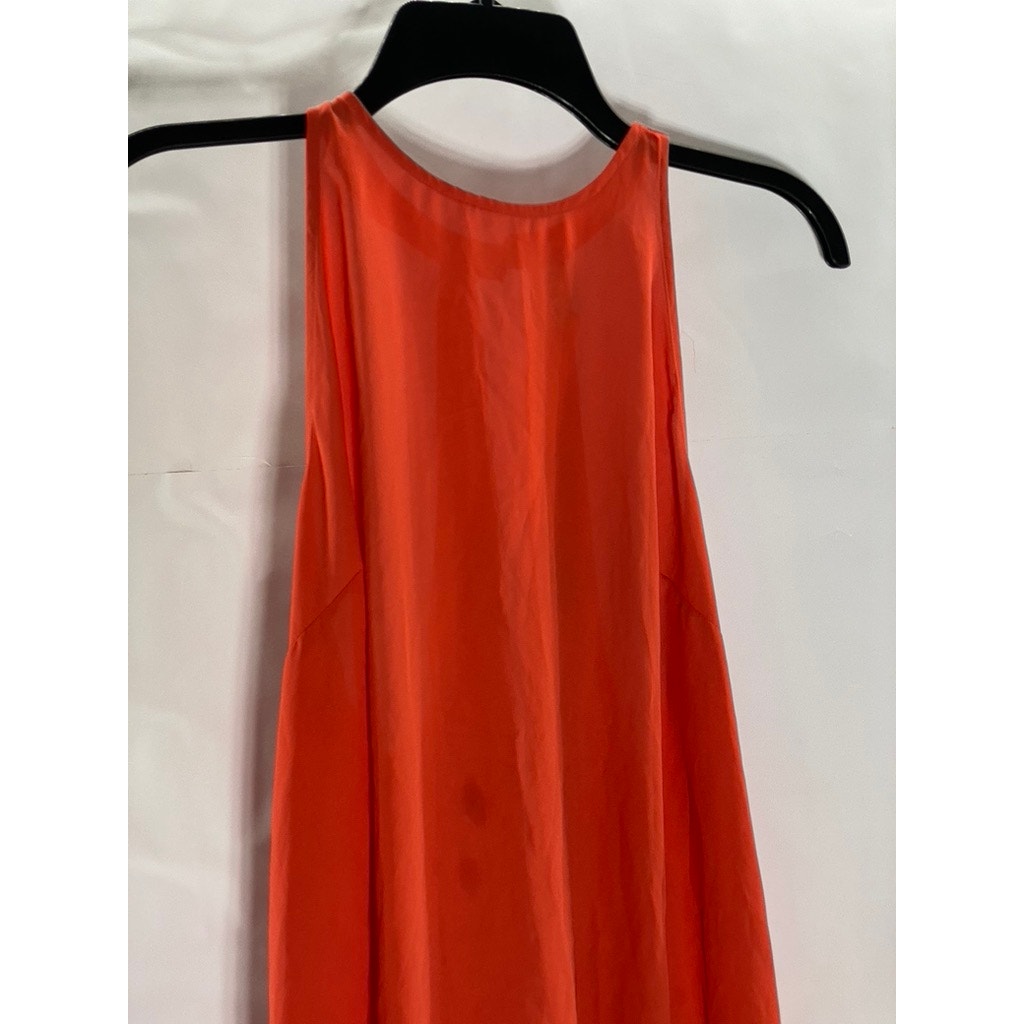 BB DAKOTA Women’s Orange Back Keyhole Layered Crewneck Tank Top SZ M