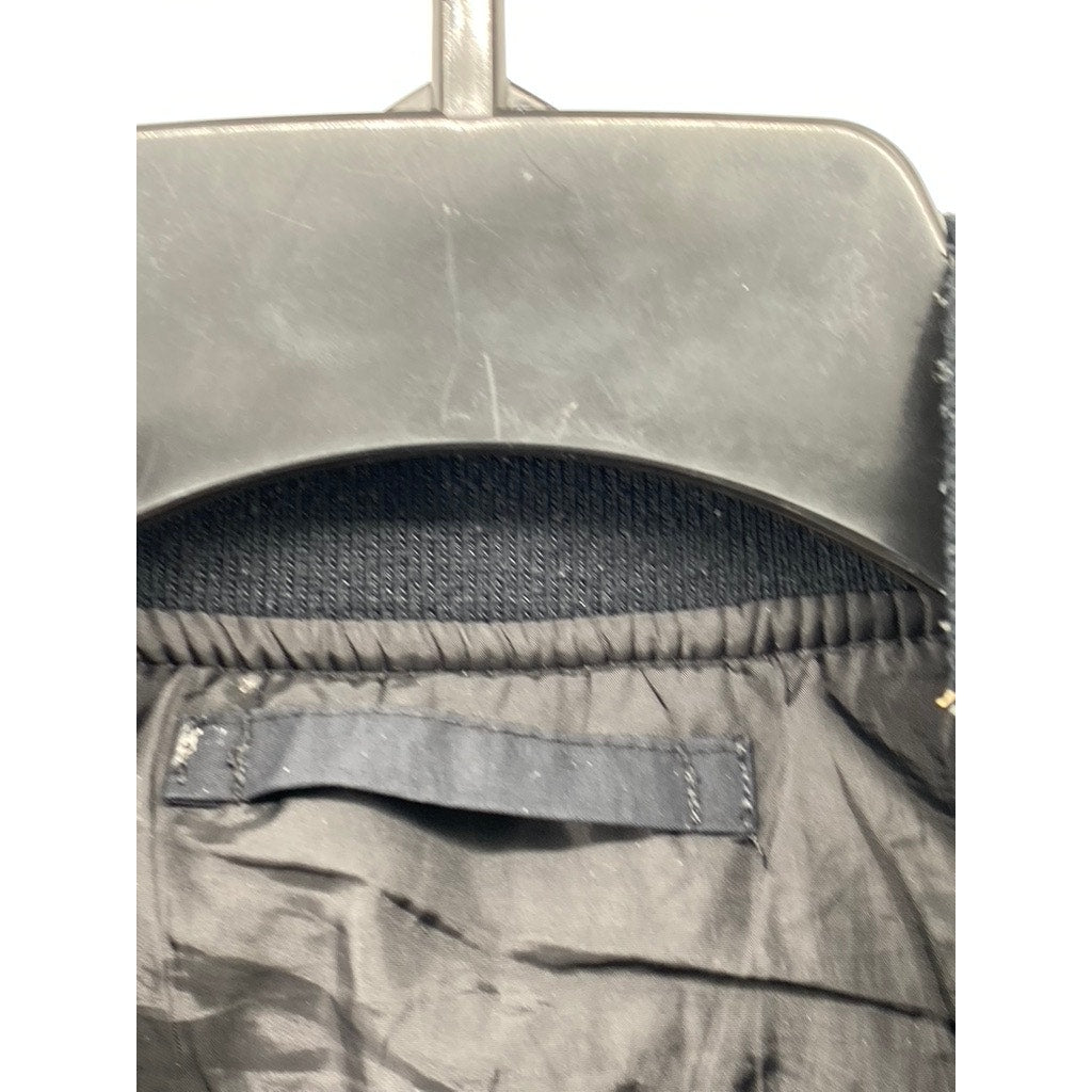 UNBRANDED Men's Navy Blue Mandarin Collar Long Sleeve Zip-Up Jacket SZ 2XL