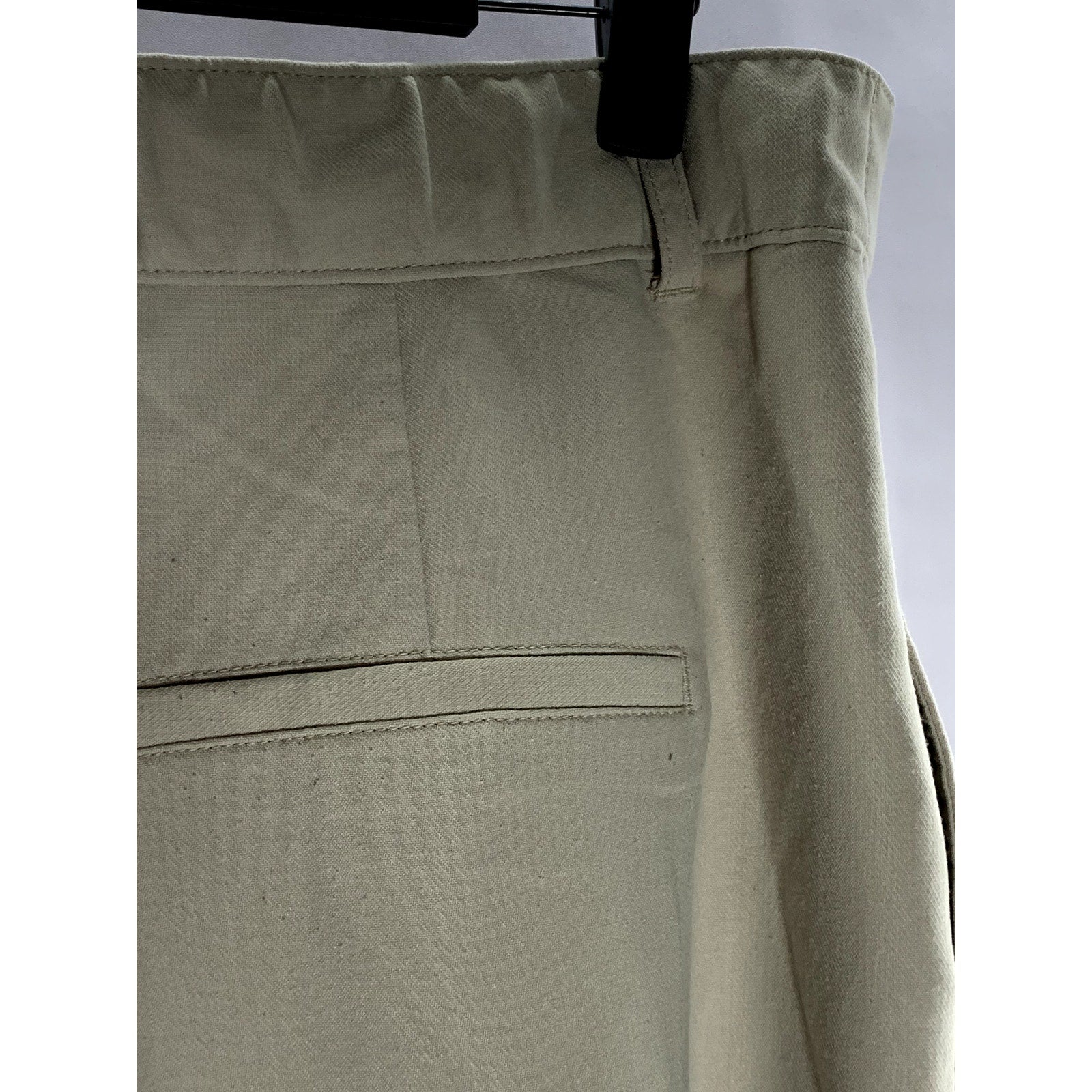 ABERCROMBIE & FITCH Women's Beige Pleated Straight Wide-Leg Pant SZ L