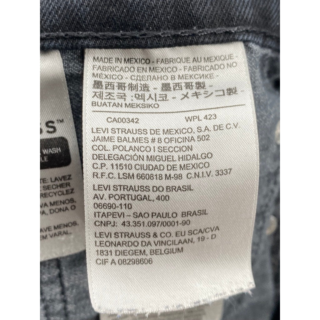 LEVI'S Men's Solid Black 511 Denim Slim-Fit Five-Pocket Jean SZ 33X32